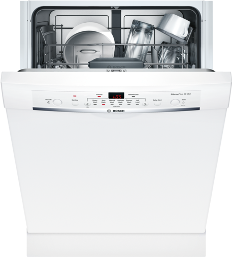 She3ar72ucbosch Ascenta™ Recessed Handle Built-in Dishwasher - Bosch Ascenta 24" Built-in Dishwasher, White, She3ar72uc (900x506), Png Download