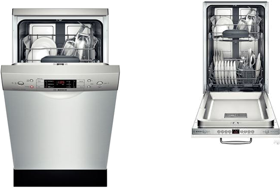 While Most Dishwashers Are Available In A Standard - Bosch 18 Dishwasher (690x452), Png Download