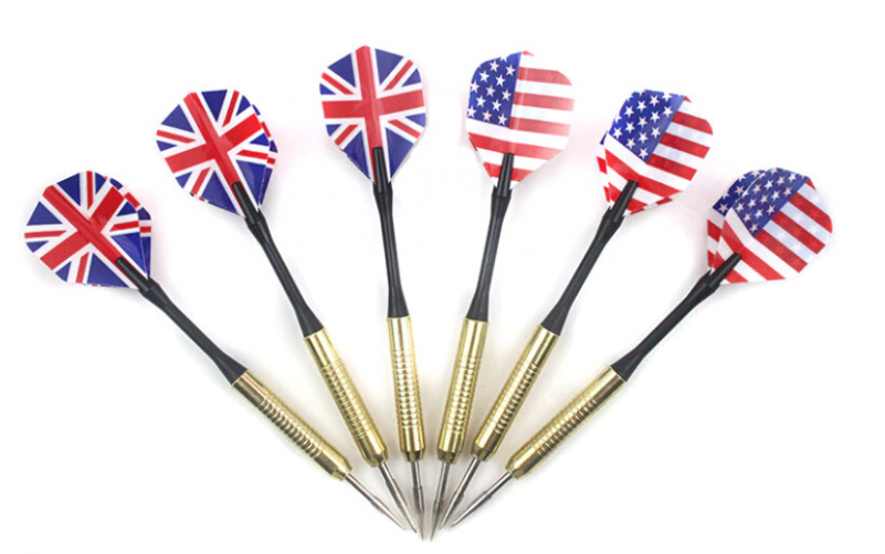 Png - 6pcs Bullseye Target Game National Flag Flights Darts (800x800), Png Download