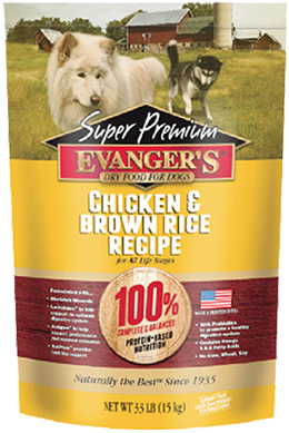 Evanger Dry Dog Food-chicken And Brown Rice - Evangers Dog Food (500x500), Png Download