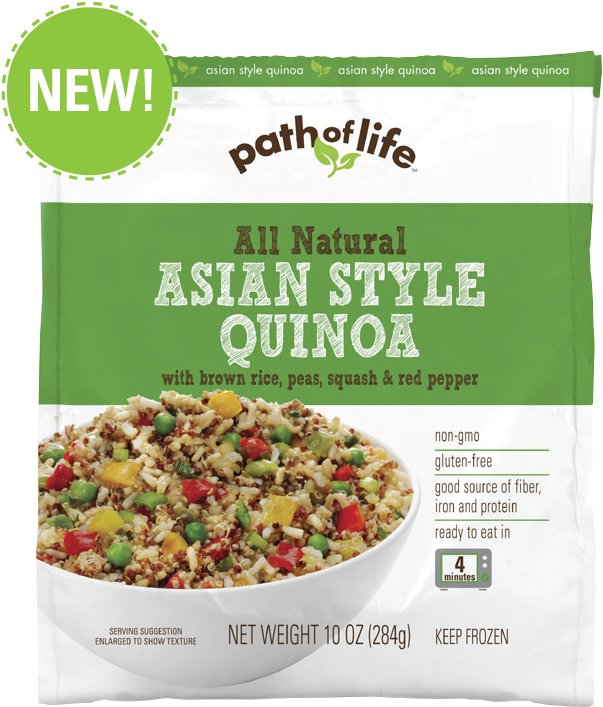Asian Style Quinoa With Brown Rice, Peas, Squash & - Path Of Life Cauliflower, Roasted Garlic - 10 Oz (620x729), Png Download