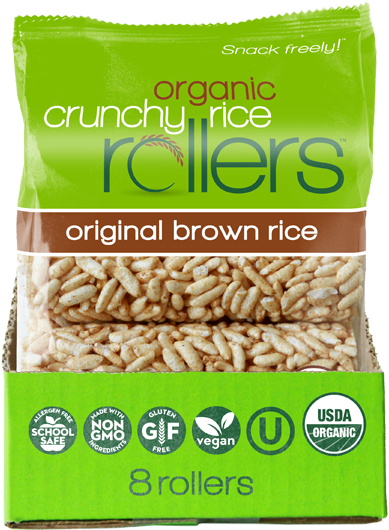 Original Brown Rice 8-roller Pack Case - Rice Crunchy Rollers (401x561), Png Download