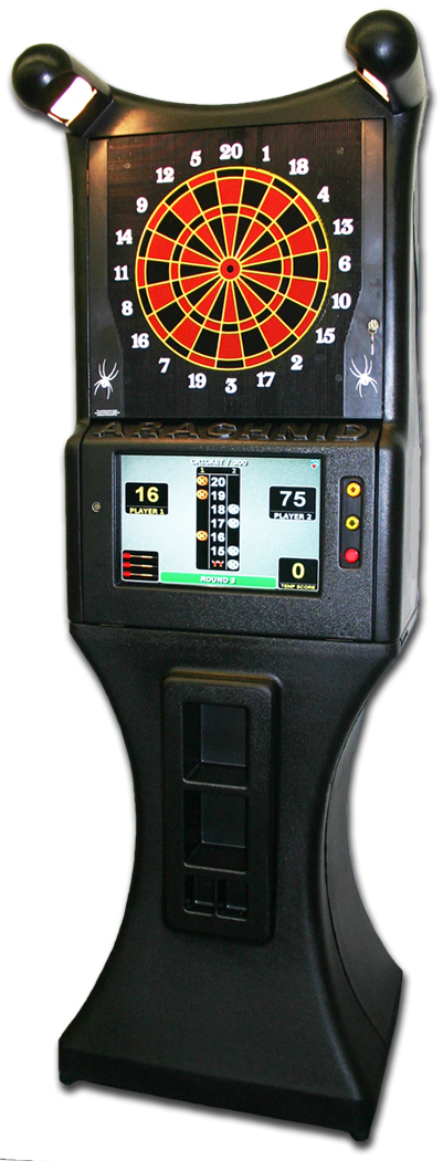 Electronic Darts - Arachnid 360 Home Electronic Dartboard With Cabinet (401x1050), Png Download