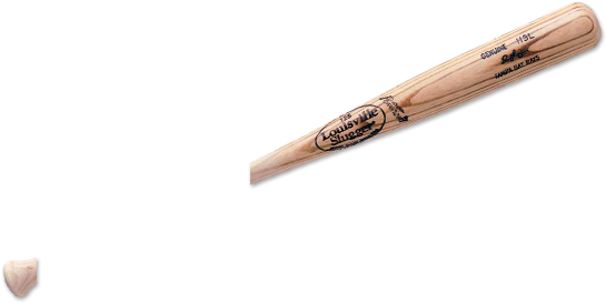Black Baseball Bat Png - Wood (580x300), Png Download