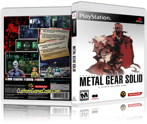 Metal Gear Solid - Metal Gear Solid 1 Ps1 Game Case (500x394), Png Download