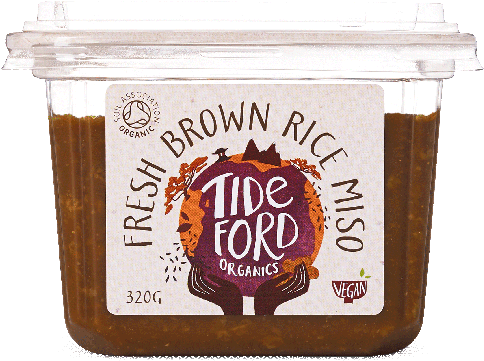 Fresh Brown Rice Miso - Tideford Organic Fresh Red Miso Paste (500x396), Png Download