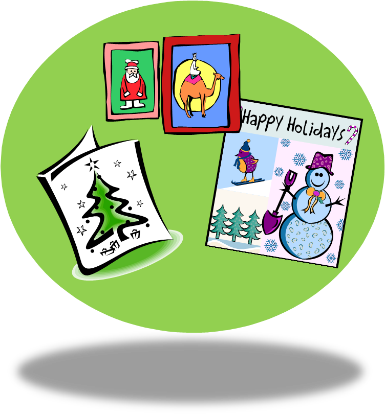 28 Collection Of Christmas Card Clipart Png - Christmas Cards Clipart Free (752x814), Png Download
