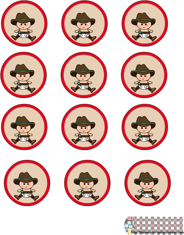 Western Star Clip Art Texas Baby Shower - Wedding Cupcake Toppers Printable (612x792), Png Download