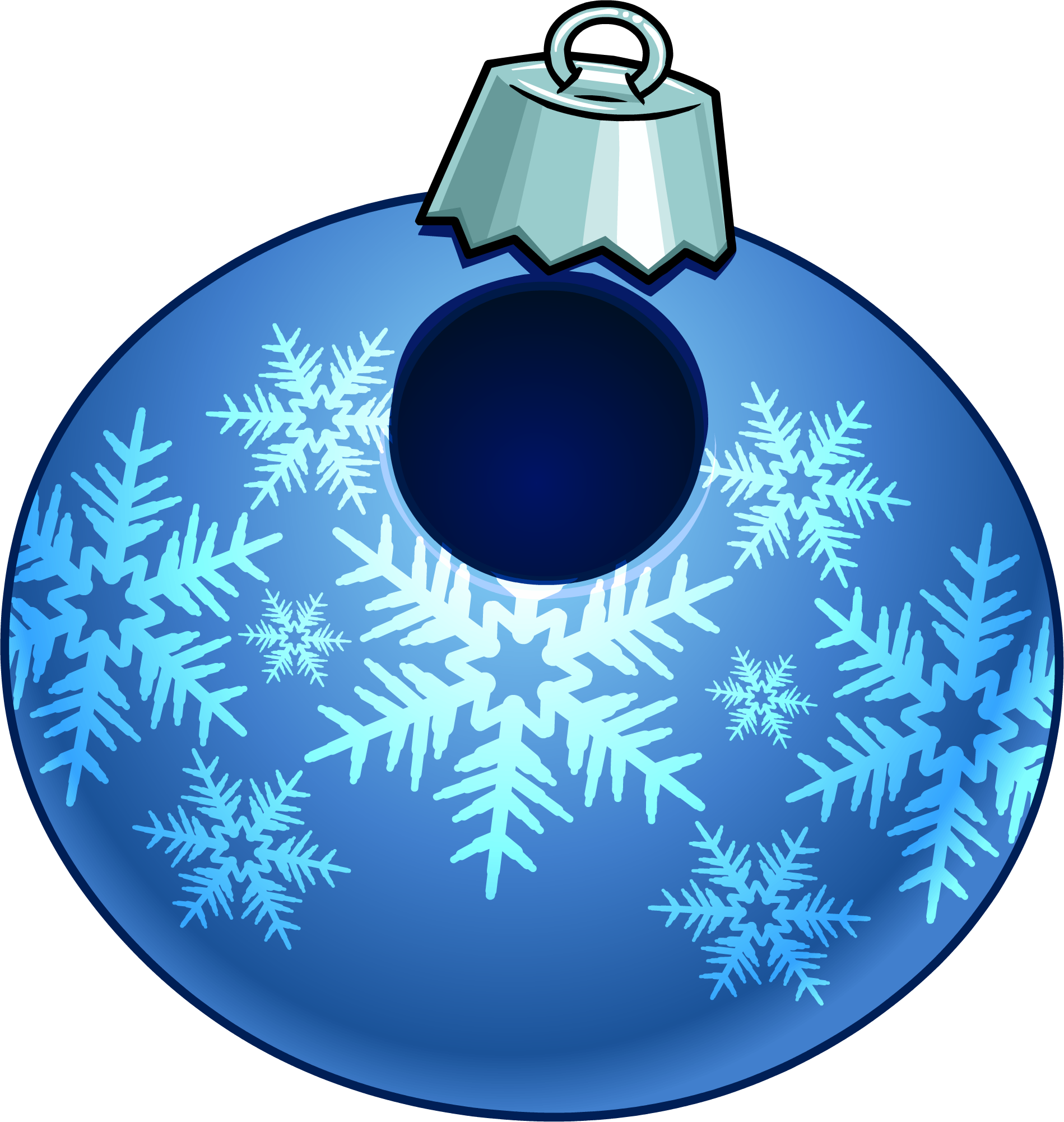 Blue Snowflake Bauble Clothing Icon Id - Circle (1899x2002), Png Download