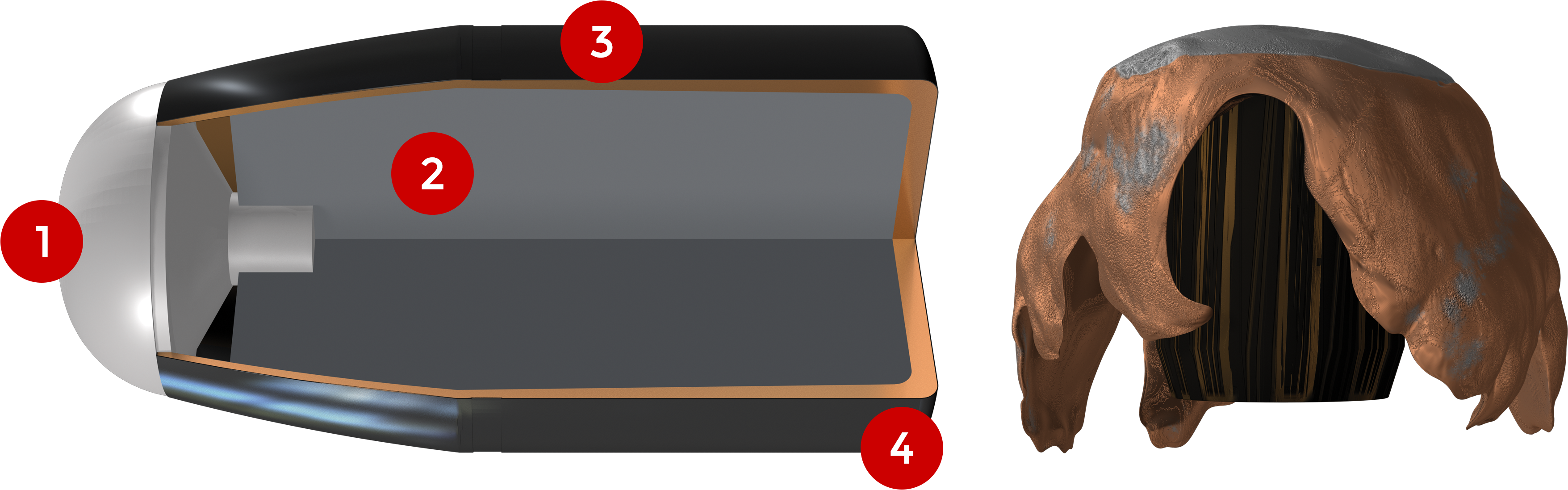 45-70 Government, 300 Grains Features - .243 Winchester Super Short Magnum (3511x1097), Png Download