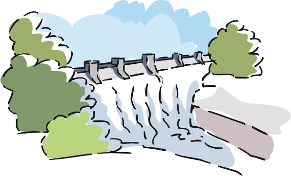 Dam - Dam Clipart (596x361), Png Download