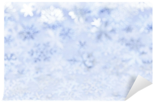 Christmas Background With Blue Snowflakes Wall Mural - Architecture (400x400), Png Download