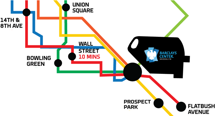 Interactive Map - G Train Barclays Center (830x390), Png Download