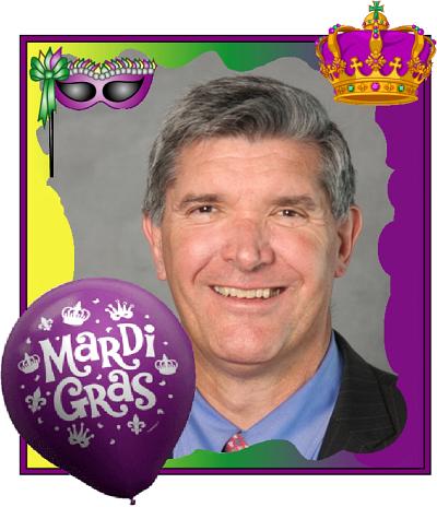 The King Of This Year's Mardi Gras Is Michael Sibilia, - Balloon Latex Mardi Gras (400x464), Png Download