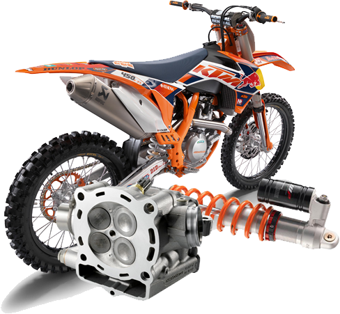 Racing Motorbike Png Pin 1998 Ktm Sx Motorcycle Rallycross - Motos Cross De Distintas Marcas (488x451), Png Download
