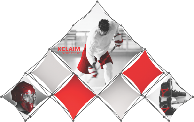 Pyramid 3d Pyramid Popup Display Xclaim 14ft 10 Kit - Replacement Fabric For 14ft Xclaim 10 Quad Pyramid (800x800), Png Download