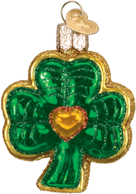 Shamrock Ornament - Old World Christmas Shamrock Ornament (442x442), Png Download