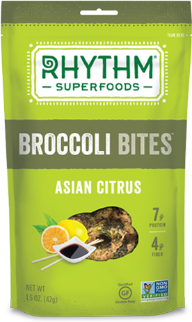 Around This Time Last Year, Austin-based Rhythm Superfoods - Rhythm Broccoli Bites (294x468), Png Download