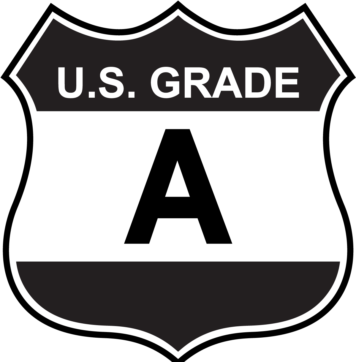 Inspection Grade A Bw Transparent - Thin Blue Line American Flag Shield (1267x1268), Png Download