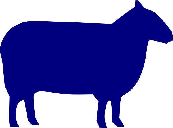 Blue Sheep Svg Clip Arts 600 X 444 Px (600x444), Png Download
