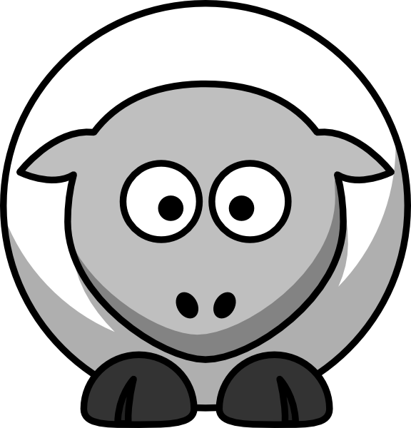 Sheep Black And White Black And White Sheep Clipart - Clip Art Sheep Png (576x600), Png Download