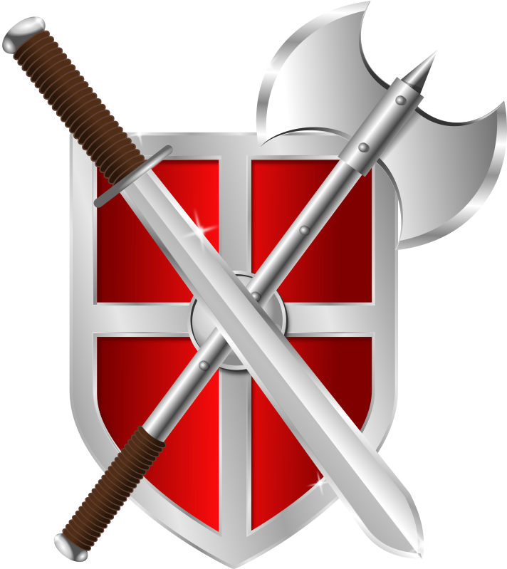 Medium Image - Shield And Sword Clipart (739x800), Png Download