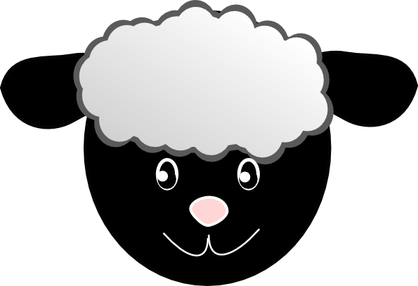 How To Set Use Black Happy Sheep Svg Vector (600x411), Png Download