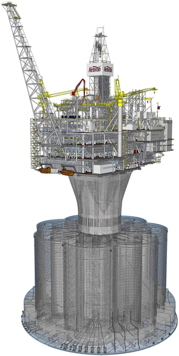 Hebron Platform Illustration - Gravity Based Structure Design (400x745), Png Download