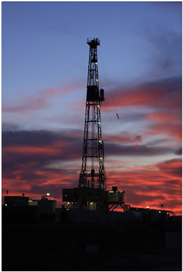 Oil Drilling Rig Derrick Wall Art Poster - Drilling Rig Sunset Journal (400x400), Png Download