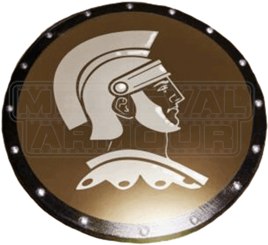 Wooden Spartan Hero Shield - Emblem (550x550), Png Download