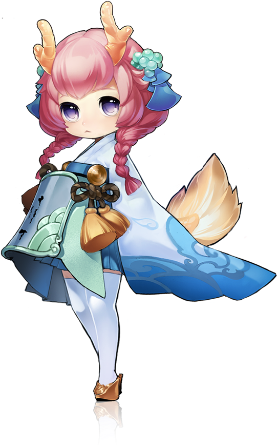Dragon-girl - Cartoon (800x900), Png Download
