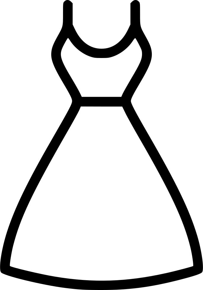 Dress Girl Women Fashion Garment Comments - Dress Icon Png White (686x980), Png Download