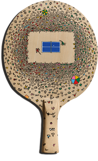 Tweet - Table Tennis Bat Design (400x600), Png Download