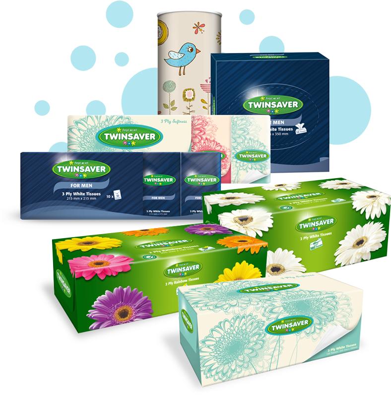 Twinsaver Facial Tissue Range - Twin Saver (800x816), Png Download