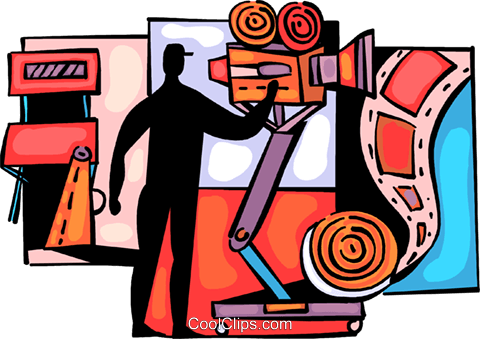 Cameraman Filming Movie Royalty Free Vector Clip Art - Film (480x339), Png Download