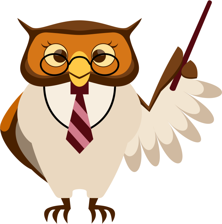 School Owl Clipart - Teacher Owl Clip Art (750x759), Png Download