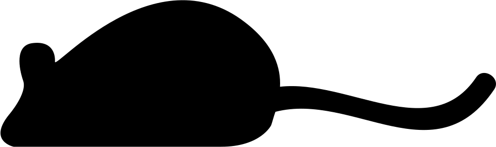 Black Mouse Silhouette - Black Mouse Silhouette Png (981x292), Png Download