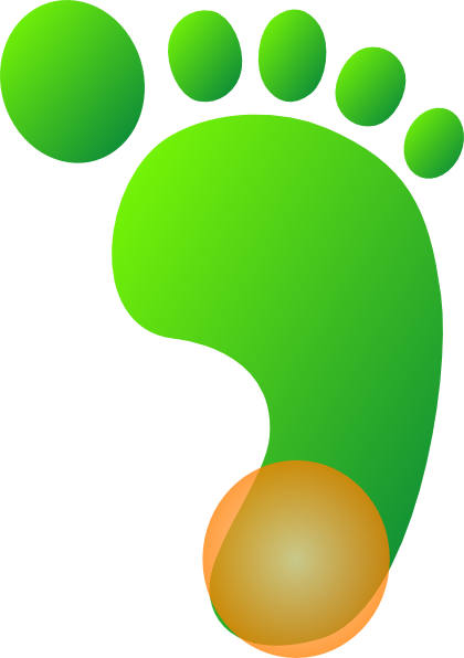 How To Set Use Green Feet Orange Heel Clipart - Foot (420x596), Png Download