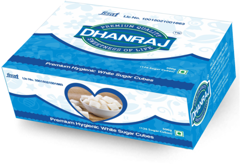 Dhanraj White Sugar Cube - Sugar (500x354), Png Download