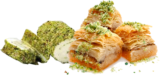 Pistachios Can Be Eaten Fresh, Toasted, Salted Or Flavored - Baklava (541x254), Png Download