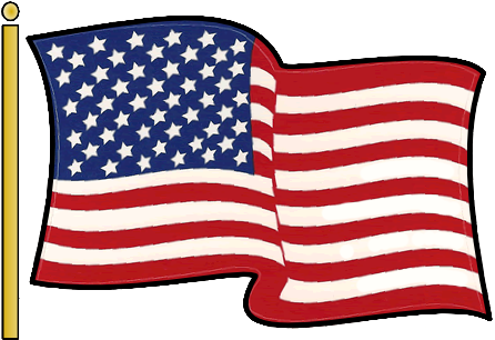 Veterans' Services - Waving Flag Of Usa (457x313), Png Download