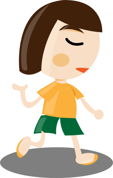 How To Set Use Dancing Girl Clipart - Girl Running Clip Art (378x596), Png Download