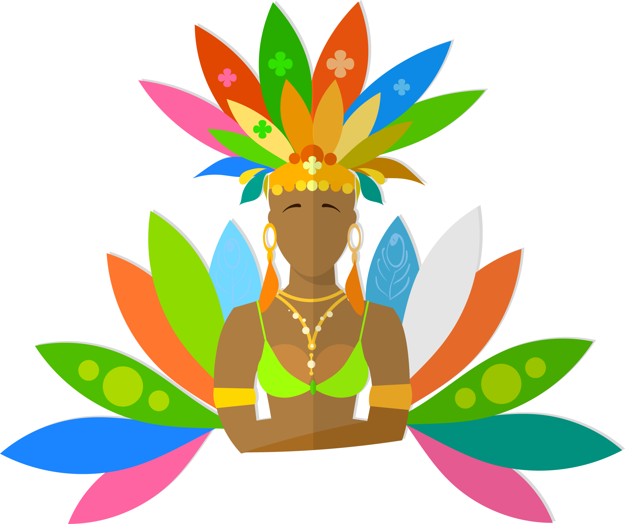 Carnival In Rio De Janeiro Brazilian Carnival Clip - Illustration (2172x1820), Png Download