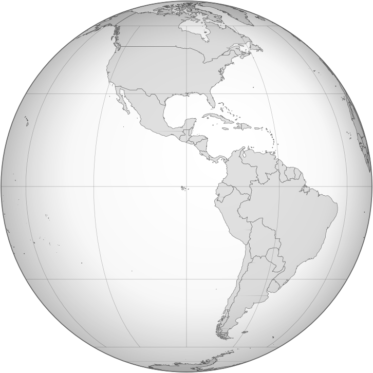Blankmap Ao 090w Americas - Map (726x726), Png Download