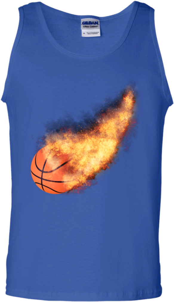 Flaming Basketball - T-shirt (1024x1024), Png Download