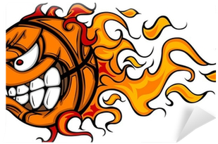 Basketball Fire Face (400x400), Png Download