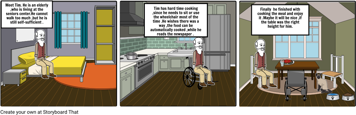 A Day For The Elderly - Storyboard (1164x385), Png Download