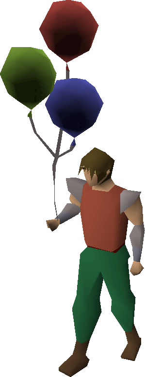Birthday Balloons Equipped - Osrs Balloon (299x777), Png Download