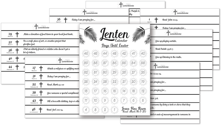 Print As Many Lenten Calendars As You Need - Number (950x633), Png Download
