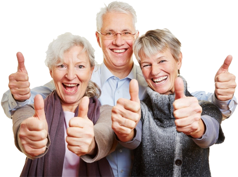 People With Their Thumbs Up (524x350), Png Download
